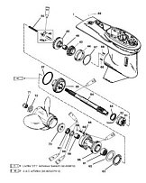Коробка передач(приводной вал)(60 SEA/MARA/BIG FOOT,6 JAW REV. CLUTCH 2 2-Х ТАКТНОГО ПЛМ MERCURY 55 Серийный номер от 9885345 до 9973099