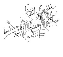 Зажимной кронштейн (ручной) 2-Х ТАКТНОГО ПЛМ MERCURY 50EO Серийный номер от 0G290585 до 0G589999