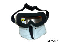 Очки зимние HETOSHI Face Mask FJ04B (двойное стекло) цв.Камуфляж(камыш) цв.стекла Оранжевый