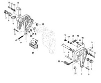 Зажимной кронштейн, Non-Power Tilt 4-Х ТАКТНОГО ПЛМ MERCURY 8 Серийный номер от 0R042475 и выше