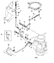 Замок стартера 2-х тактного ПЛМ MERCURY Jet 25 Серийный номер от 0N088578 и выше